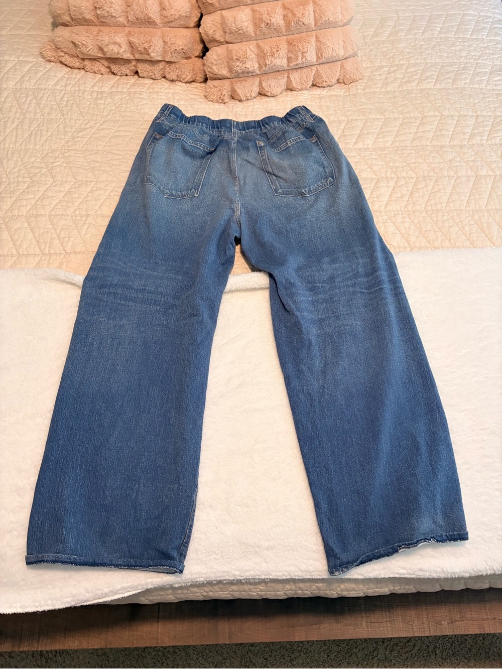 rag & bone Wide Leg Jeggings in Medium Blue Wash - Picture 2 of 2